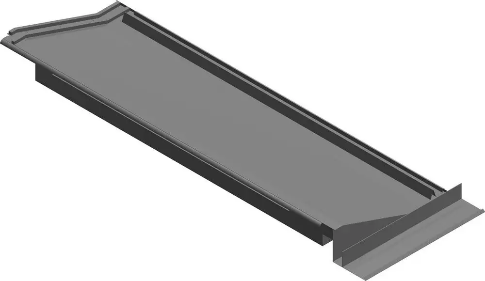 BOSCH Abdeckblech in rechteckiger Form, offensichtlich zur Abdeckung eines oberen Teils, mit klaren Kanten und einem durchgehenden, glatten Design.